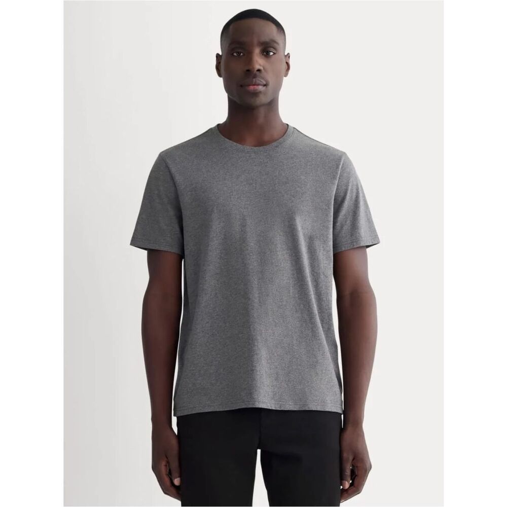 New Everlane Men's THE ESSENTIAL ORGANIC CREW in Iron Size L